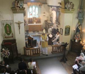 Our Bishop, the Bishop of Fulham, at a parish Confirmation.