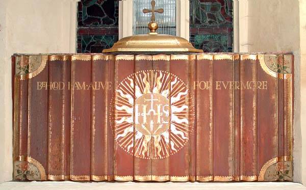 Reredos with outer Tabernacle doors closed